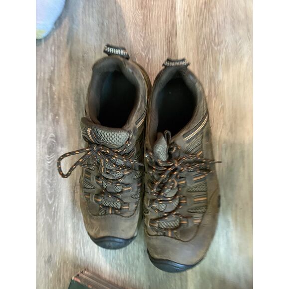 Mens KEEN Targhee Vent Trail Hiking Outdoor Brown Leather Shoes 1018577 Size 9.5